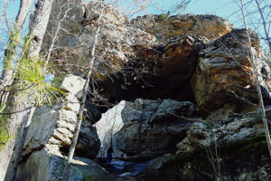 The Natural Bridge on Seven Hollows Trail at Petit Jean State Park