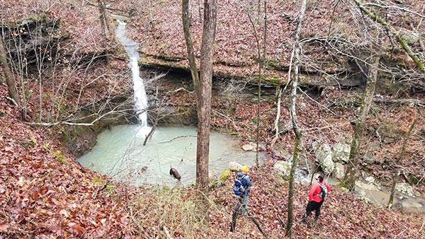 Creekside hike to Brushy Grotto Falls