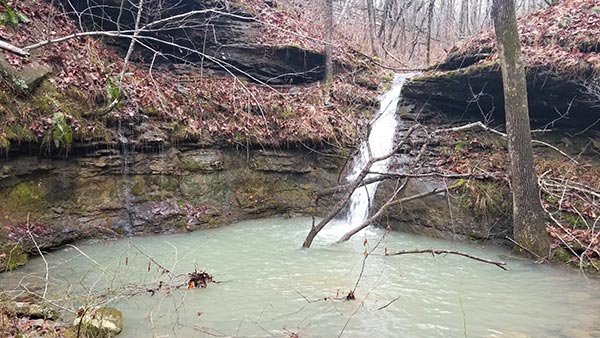 Creekside hike to Brushy Grotto Falls