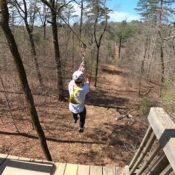 Ziplining at Adventureworks in Hot Springs