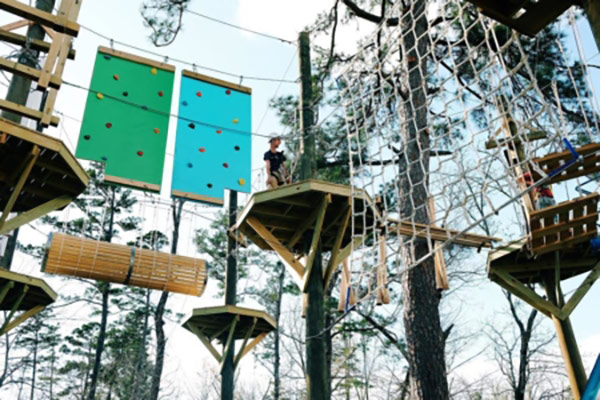 Aerial Adventure course at Adventureworks in Hot Springs